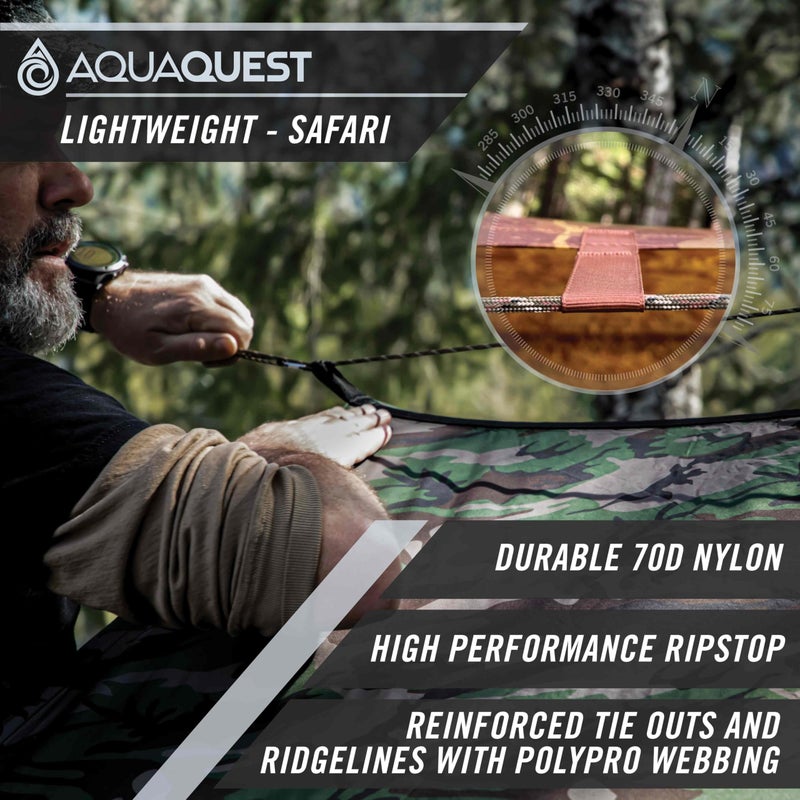 AquaQuest Defender Tarp â€“ Heavyâ€‘Duty Waterproof (20,000 mm) Seamâ€‘Taped Rain Fly for Camping, Bushcraft & Survival â€“ 10Ã—7 Olive Drab - Image 3